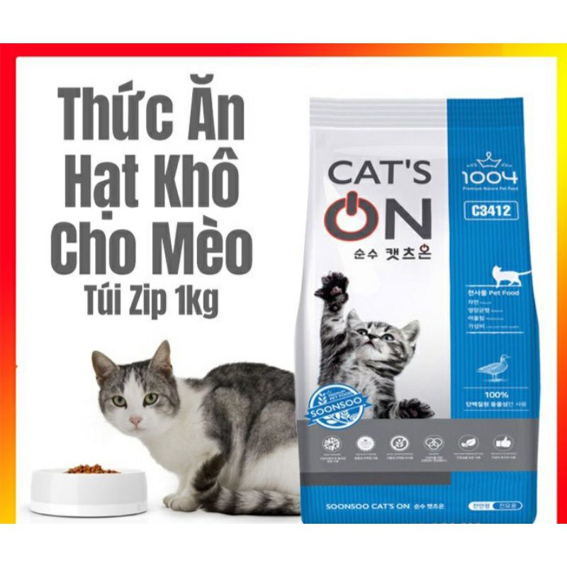 Thức Ăn Cho Mèo Cat's On - Túi1kg zip lẻ