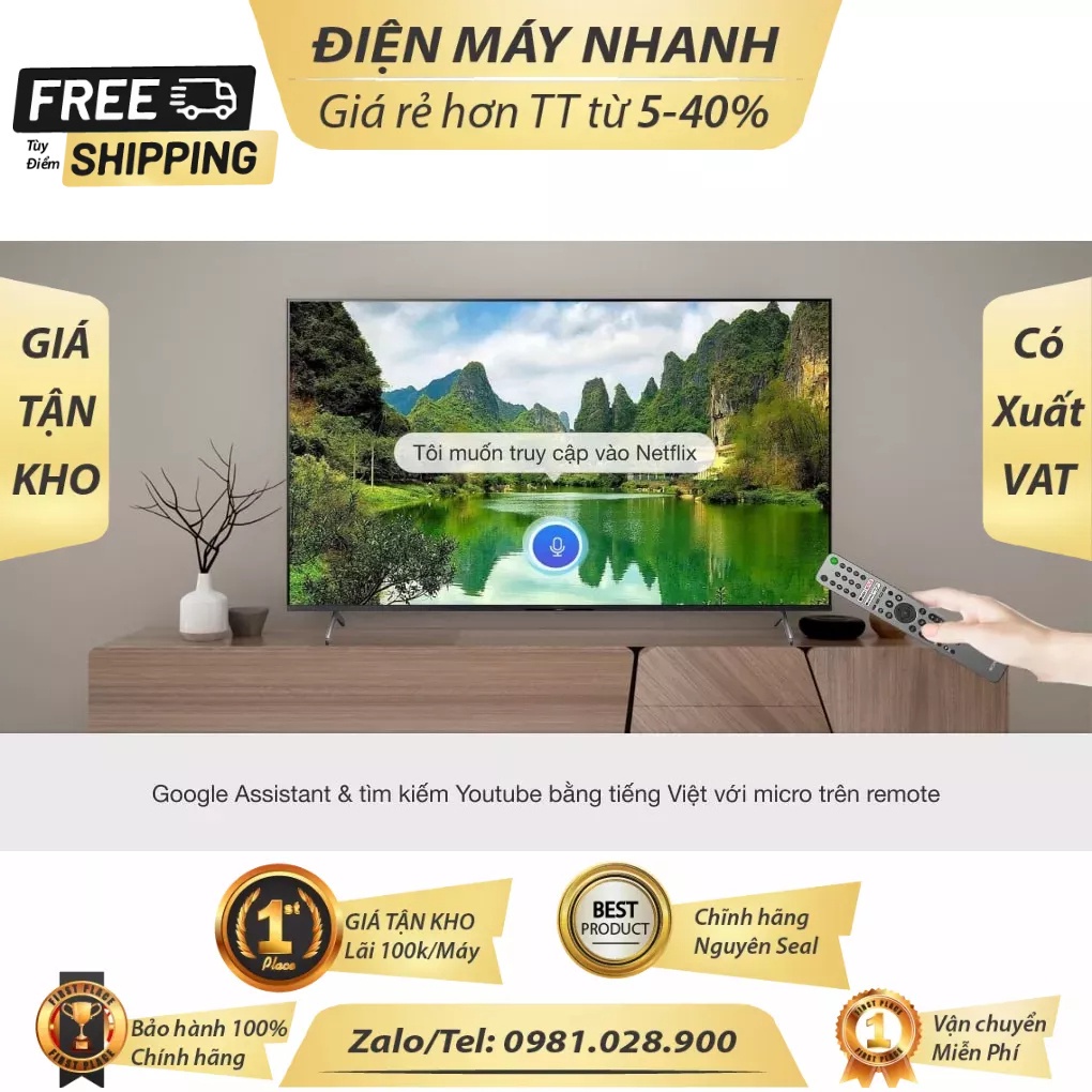 Smart Tivi Sony 65 Inch 4K UHD KD-65X85J /Chính hãng BH:24 tháng tại nhà toàn quốc&gt;  - Mới 100% CBX