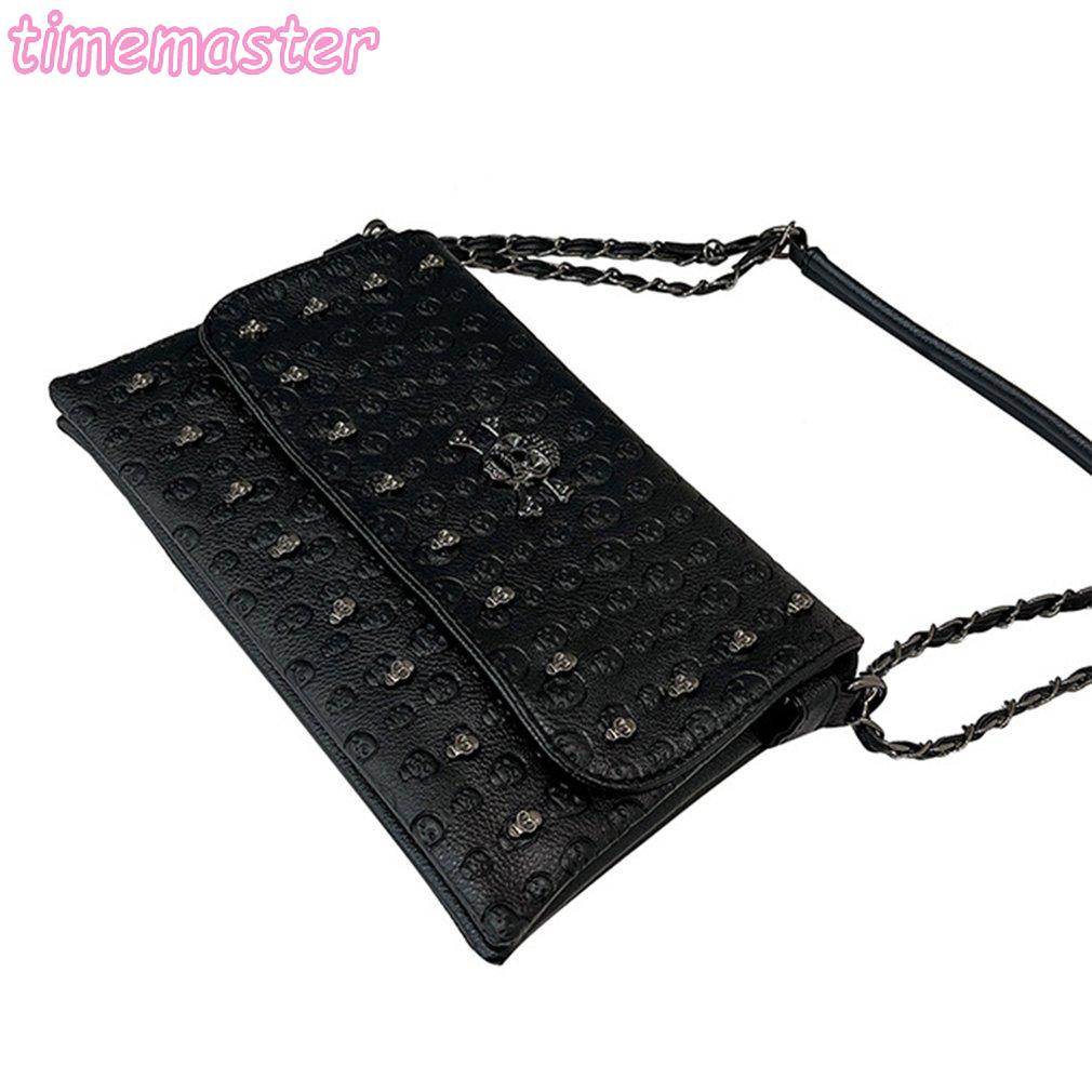 Túi Xách Đeo Chéo In Hình Đầu Lâu Phong Cách gothic Cho Nữ