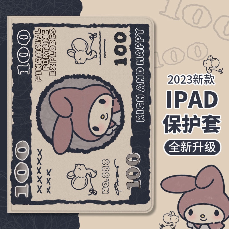 Bao Da Máy Tính Bảng Chống Sốc Có Ngăn Đựng Bút Chì Cho Kuromi ipad 2021 8th / 9th / 10th 2022 pro11 air5 / 4 / 3 mini6 5 4