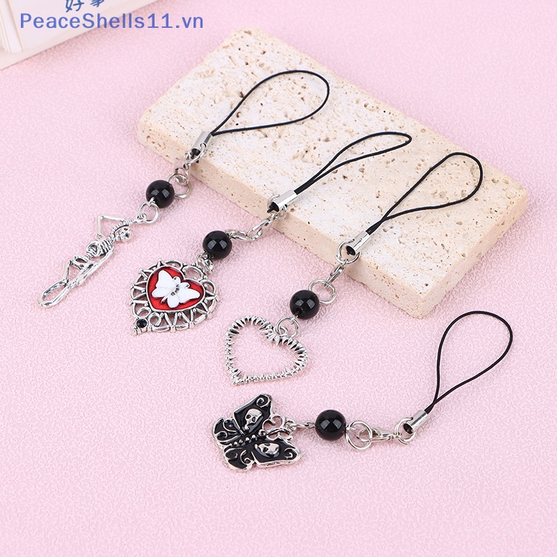 Dây Đeo Điện Thoại y2k Họa Tiết Bướm / Trái Tim Xinh Xắn Dùng Để Trang Trí