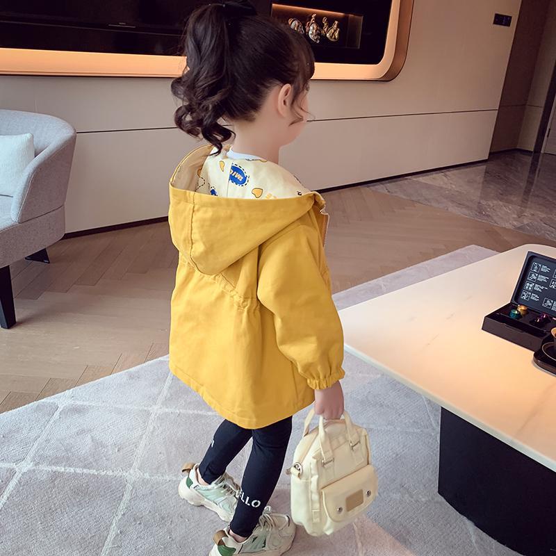 Áo Hoodie Hai Mặt In Họa Tiết Hoạt Hình Thời Trang Xuân Thu Cho Bé Gái 2-9 Tuổi