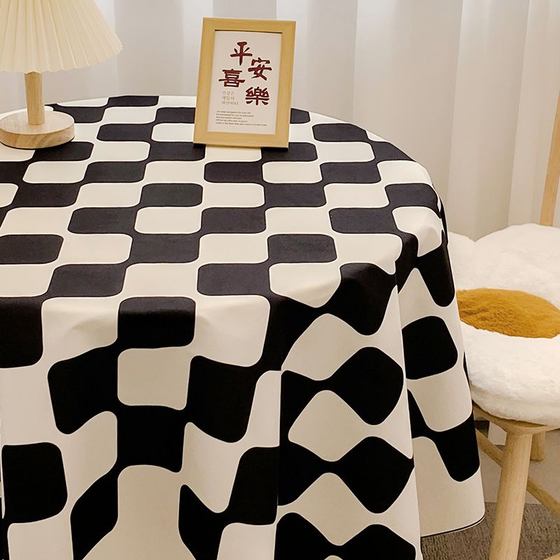 Khăn Trải Bàn Cà Phê Vải flannel Họa Tiết Caro Cổ Điển