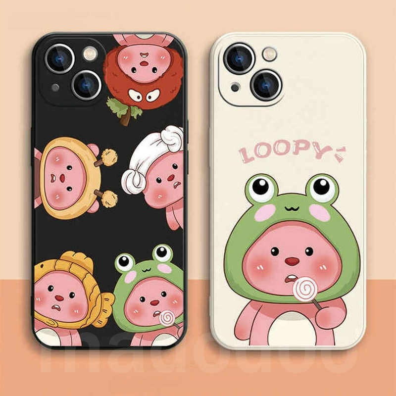 Cartoon beaver Casing OPPO Reno 10 8T 8 7 6 5 4 3 2 Pro 8z 7z 6z 5z 5f 4f 4Z 2Z 2F Reno8 Reno7 Z Reno4 Reno5 F Reno6 4G 5G Cute Frog cap loopy ốp lưng Straight edge Fine Hole Lens Shockproof Protection Soft Phone Case Full Tpu Back Cover MDD 59