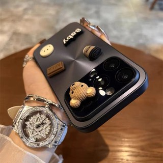 Ốp Điện Thoại Cứng Mặt Nhám Chống Sốc Hình Gấu Nâu Cho iphone15 14 13 12 11 pro max 14 15 plus