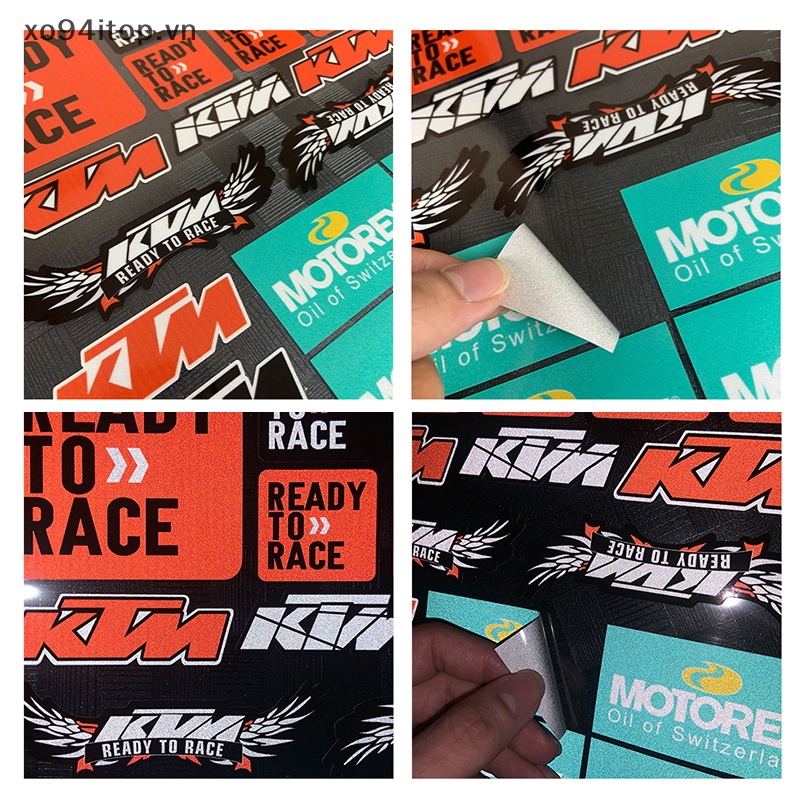 Xoitop Miếng Dán Phản Quang Trang Trí Xe Mô Tô ktm duke 125 200 390 690 990 1290 adv sxf exc-g xc xcw vn