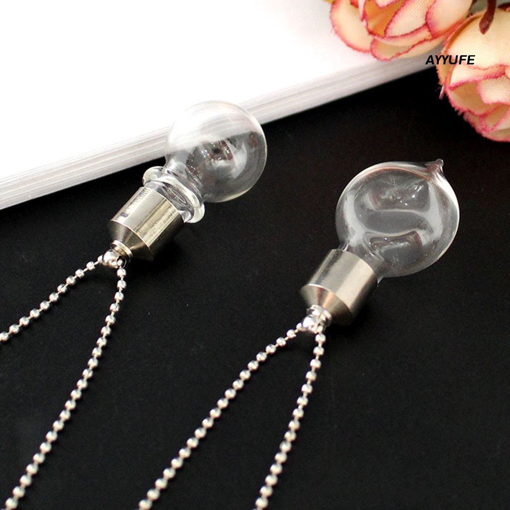 Vòng cổ Mặt Lọ Thủy Tinh Trong Suốt Chống Rò Rỉ Có Thể Đổ Đầy Thời Trang Cho Nam Và Nữ