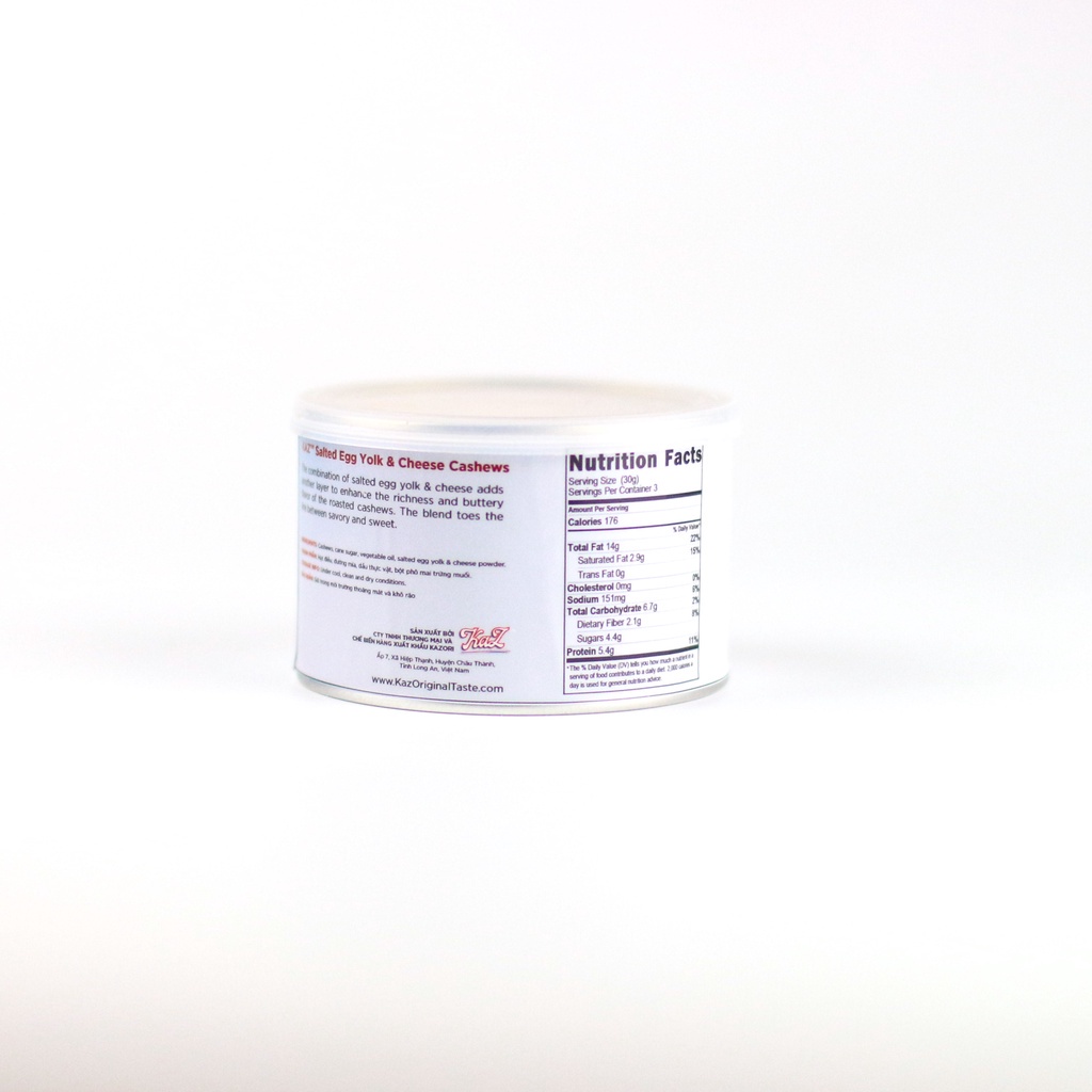 Hạt Điều Phô Mai Trứng Muối Kaz - Salted Egg Yolk & Cheese Cashews