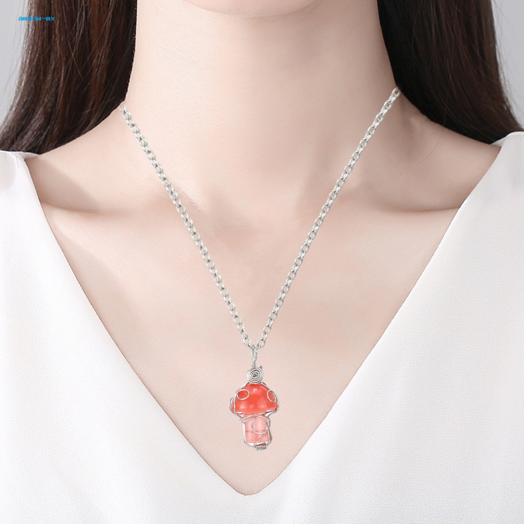 Vòng Cổ Màu Sắc Lâu Trôi Làm Thủ Công Hình Nấm Độc Đáo