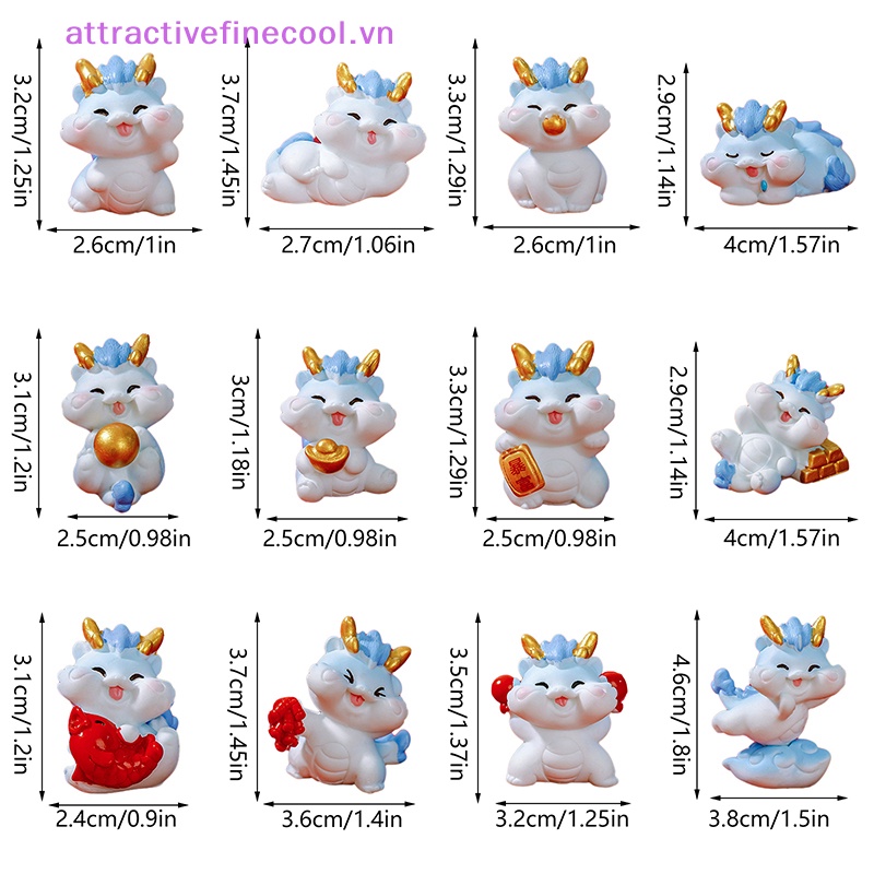 Acvn Tượng Rồng mini Dễ Thương Trang Trí Tiểu Cảnh Nhà Búp Bê
