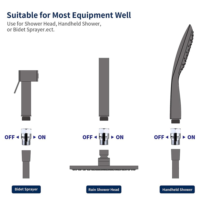 Van Điều Chỉnh Lưu Lượng Nước Bằng Đồng Thau Cho Đầu Vòi Hoa Sen Cầm Tay