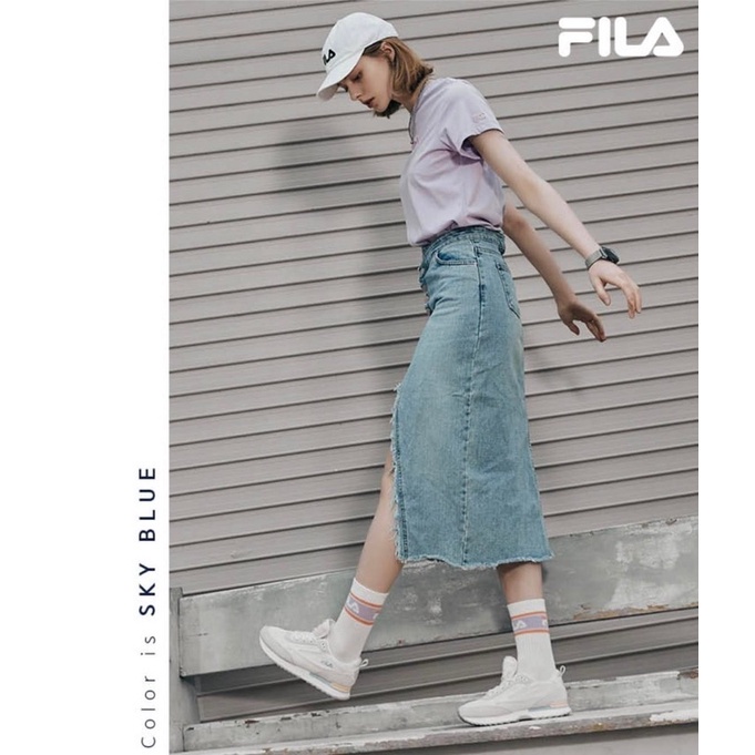 Giày nữ F.I.L.A VINTAGE JOGGER 5RM02288E-110 đế cao, dáng gọn và thời trang, hàng chính hãng