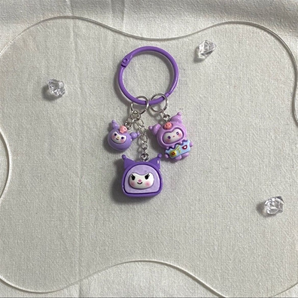 Phổ Biến Sanrio Hoạt Hình Ins Phong Cách Sáng Tạo Dễ Thương Cá Tính Quà Tặng Móc Khóa Học Mặt Dây Chuyền Chìa Khóa.