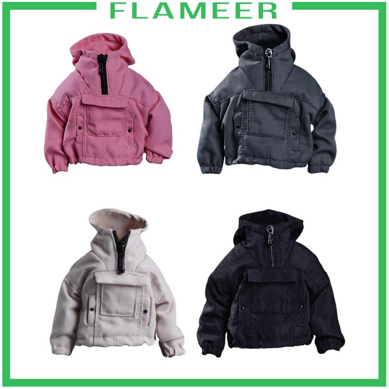 Thời Trang Áo Hoodie Tay Dài Có Khóa Kéo Tỉ Lệ 1: 12 Cho Mô Hình Người Lính 6 "