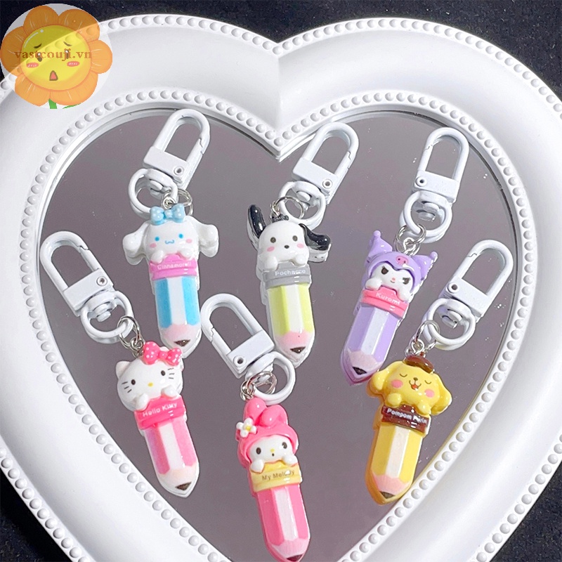 Vastji Móc Chìa Khóa Xe Hơi Hình sanrio hello kitty melody pochacco cinnamoroll kuromi Dễ Thương vn