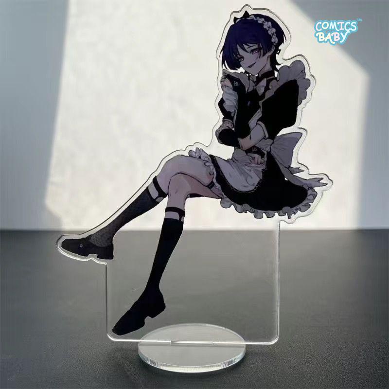 Genshin Impact Acrylic card Acrylic Stand Cafe Maid  Zhongli  Xiao Nahida Keqing Venti Gift
