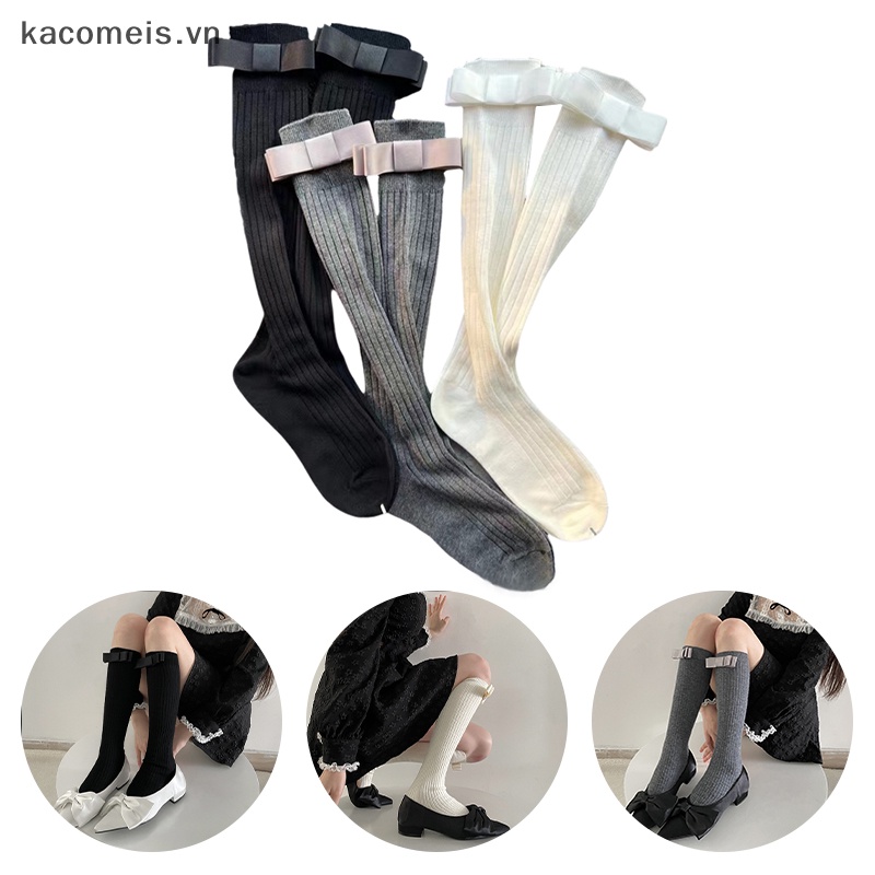 Vớ Cao Qua Gối Đính Nơ Phong Cách lolita Nhật Bản Dễ Thương Cho Nữ vn