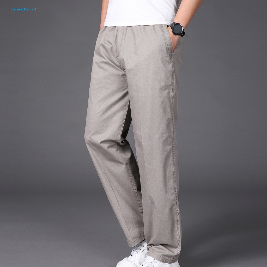 Quần Thể Thao cotton Lưng Thun Ống Rộng Nhiều Túi Thoáng Khí Thoải Mái Cho Nam
