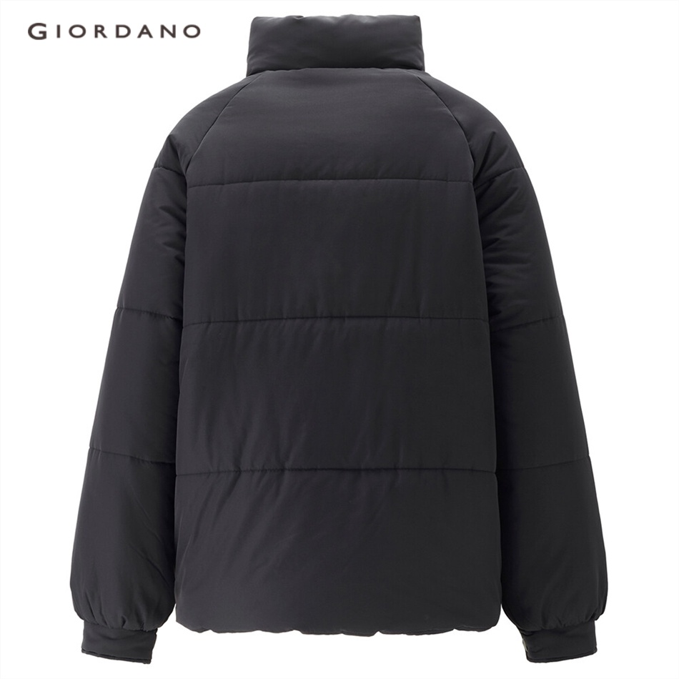 Áo khoác GIORDANO 05373731 có lót đệm cổ đứng túi lớn dành cho nữ