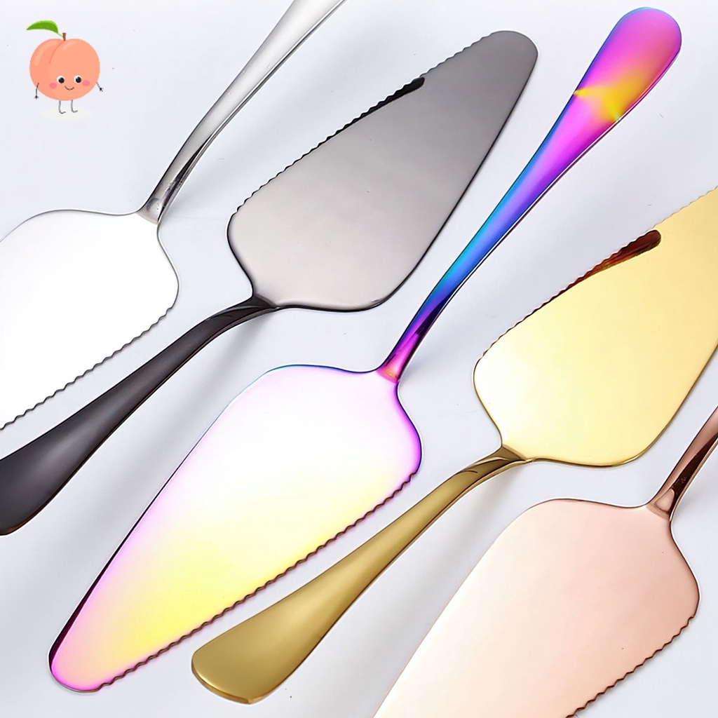 Xẻng xúc bánh kem bằng Inox nhiều màu PEACH
