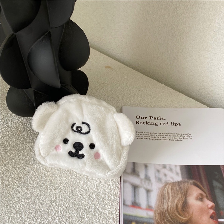 Túi Đựng Tiền Xu / Son Môi mini Hình Gấu Hoạt Hình Bằng Lông Nhung Dễ Thương Xinh Xắn