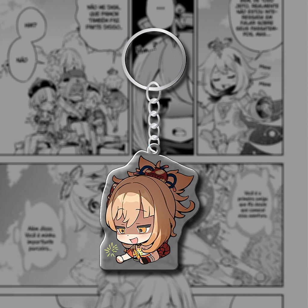 Móc khóa anime yoimiya Genshin impact mica in hình nhân vật trang trí túi xách balo làm quà