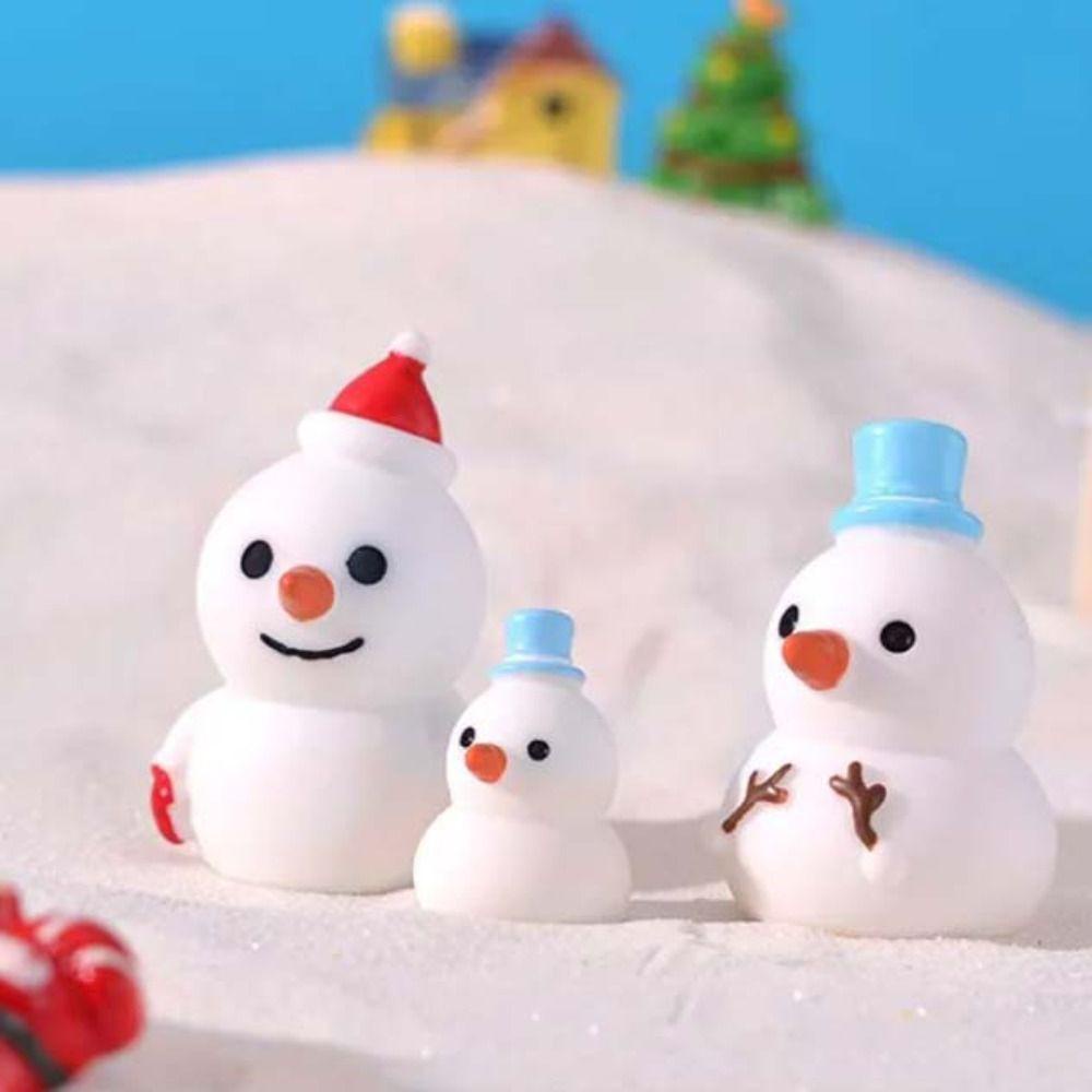 Lanfy Mô Hình Ông Già Noel Mini Dễ Thương Trang Trí Tiểu Cảnh Dịp Giáng Sinh