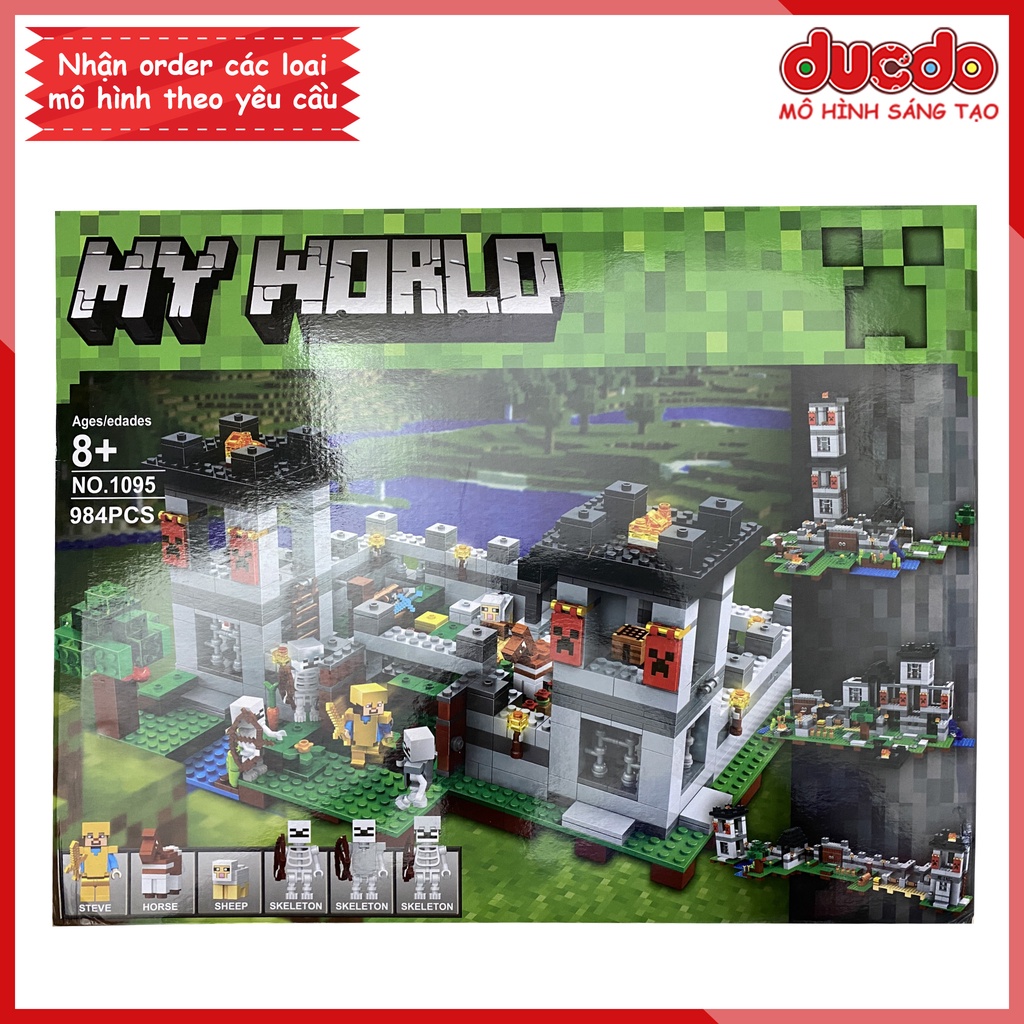No 1095 Lắp ghép Minecraft The Fortress - Pháo đài - Đồ chơi Xếp hình Mô hình 21127