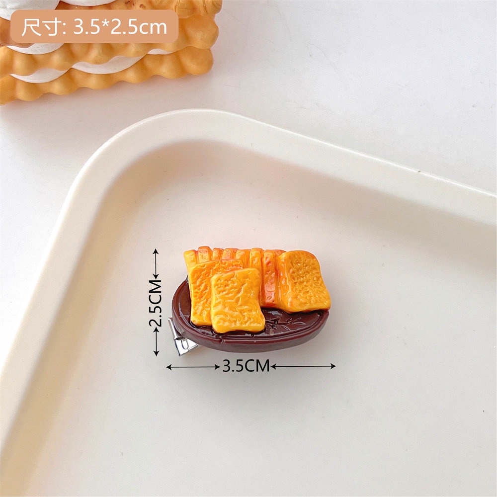 Kẹp Tóc Hình Bánh Mì Dễ Thương Cho Nữ