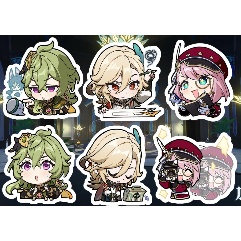 MINI STICKER PACK 🔔  Sticker Pack Genshin Impact A6 - Cắt Sẵn - Màng Cán Chống Nước - Keo Dán Sẵn