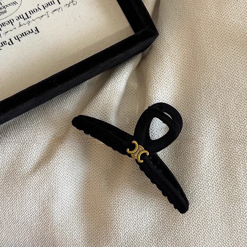 Đen Kẹp Tóc Hình Cá Mập Bằng Nhung Thời Trang Dành Cho Nữ