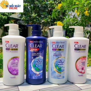 Dầu Gội Clear Thái Lan 400g Mát lạnh bạc hà