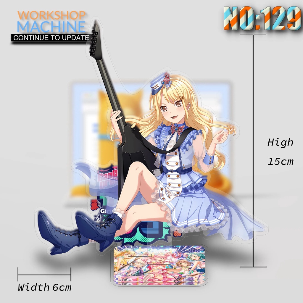 Mô hình Standee Hello Happy World BanG Dream Anime Hagumi 18 Phụ kiện trang trí để bàn góc học tập