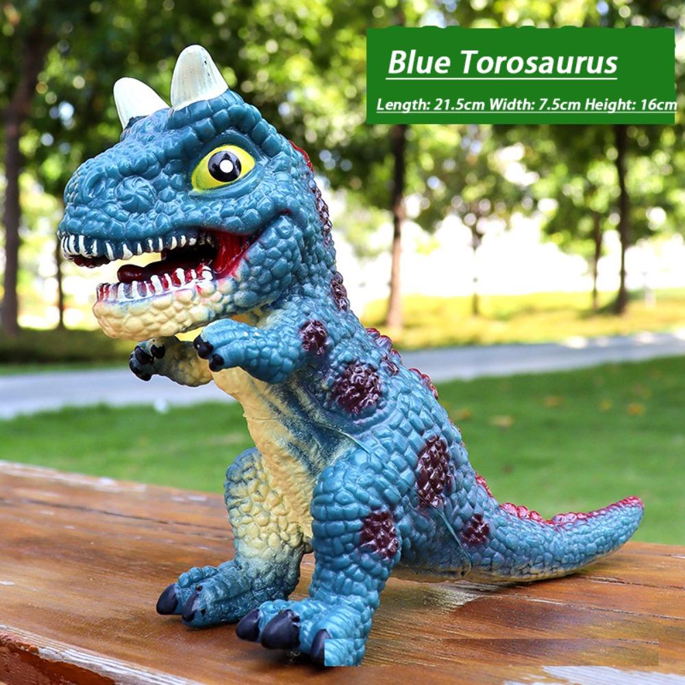 Mmluck Đồ Chơi Mô Hình Khủng Long Bằng Cao Su Mềm Nhiều Màu Sắc Phát Ra Âm Thanh Dành Cho Trẻ Em triceratops