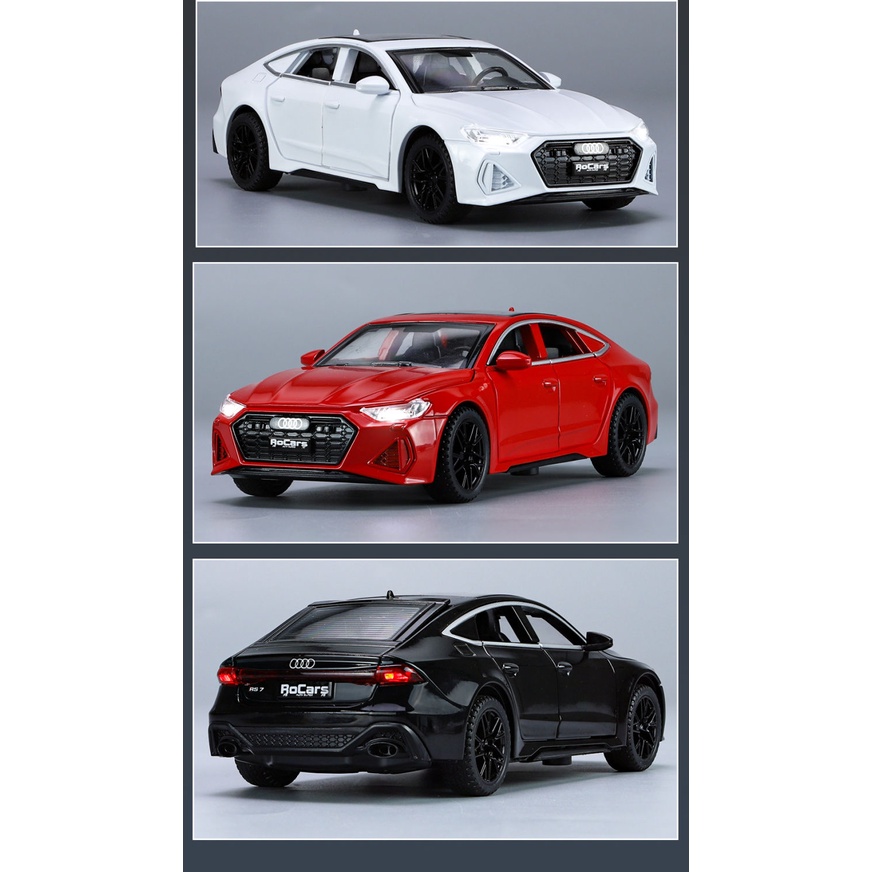Mô hình xe hơi hợp kim Audi rs7 mô phỏng xe hơi thể thao đồ chơi cửa mở âm thanh và ánh sáng cho trẻ