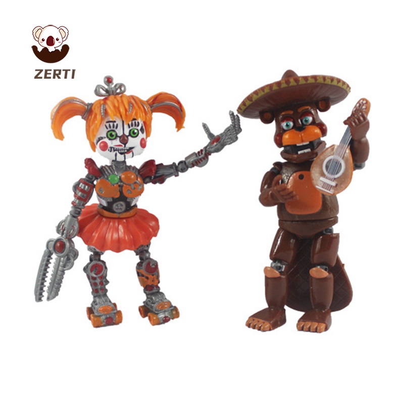 Mô Hình Đồ Chơi Gấu Teddy Và Five Nights at Freddy's Trong Phim Hoạt Hình Five Nights at Freddy's Có Tặng Xe