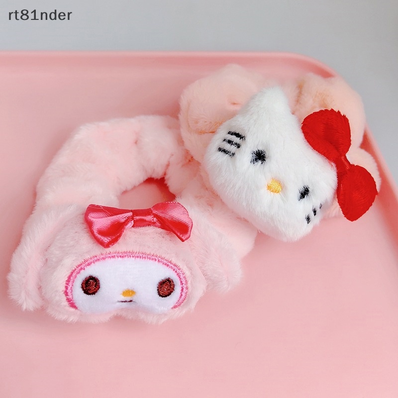 Rt Dây Cột Tóc Phủ Lông Hình kuromi cinnamoroll Dễ Thương Cho Nữ