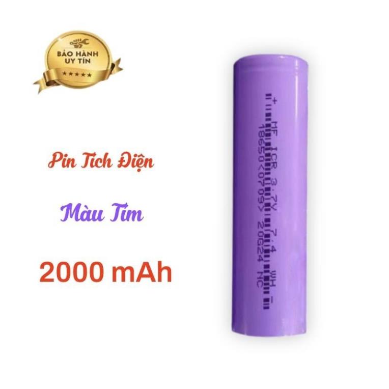 Pin 18650 tích điện - Dung lượng 2000/ 2600mAh 3.7v dùng cho Quạt mini,Tông Đơ,Sạc Dự phòng