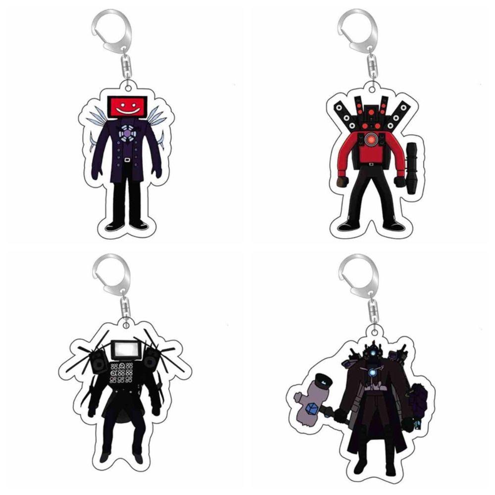 Adames Móc Khóa toilet Trượt Tuyết Mặt Búp Bê Nam / Nữ Hoạt Hình camara man skibidi bop bop bop bop Camodi