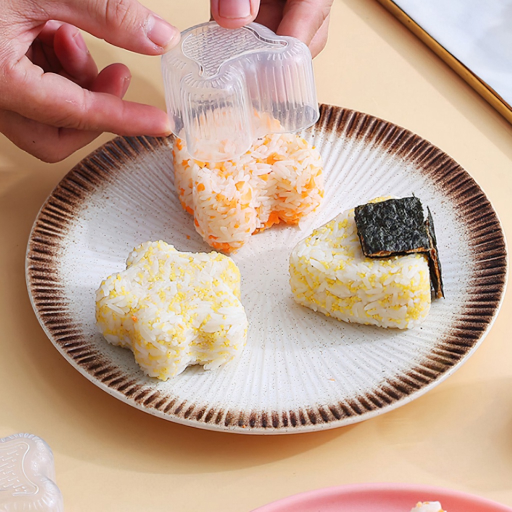 Khuôn làm Cơm Nắm Sushi Onigiri Bento nhiều hình cho bé cho bé ăn dặm - BIADE