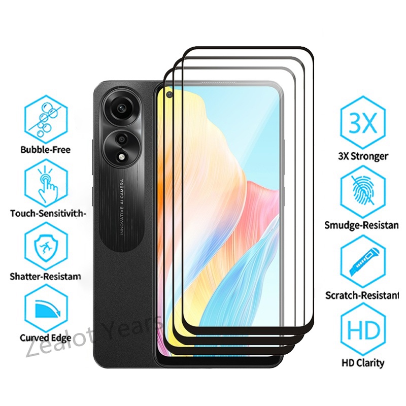 Kính Cường Lực 9h Bảo Vệ Màn Hình Cho oppo a78 a98 a17 a17k reno8 t reno 8t reno8t