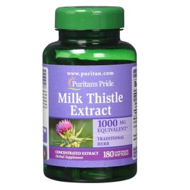 Viên uống thải độc gan milk thistle extract puritan’s pride 1000mg 180 viên Healthy Care Quatangme1