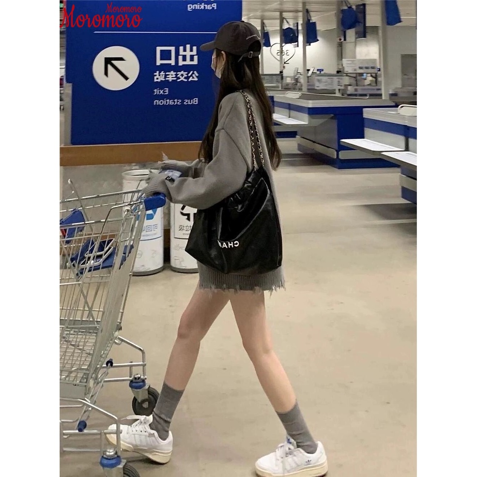 Moromoro Áo Len nữ áo khoác cardigan Hàn Phong Trendy Thời trang phổ biến WMY2300HMB 41Z231010