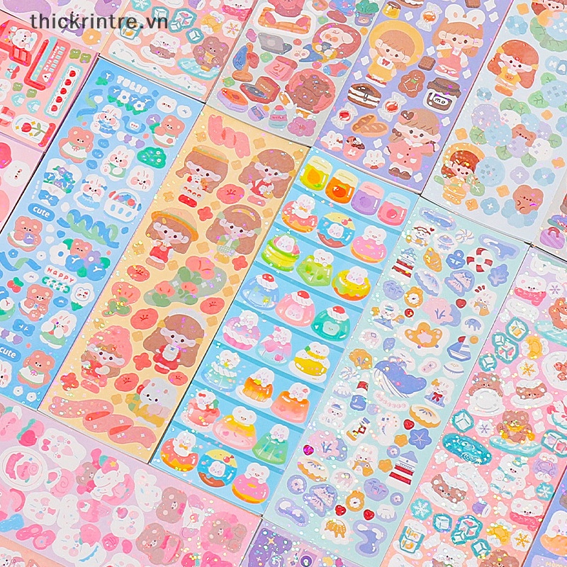 Set 10 sticker Họa Tiết Hoạt Hình Trang Trí Scrapbook