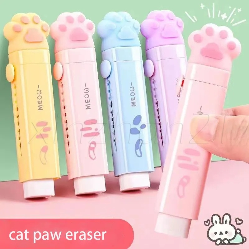 Cục Tẩy Vuốt Mèo Dễ Thương Sáng Tạo Cho Học Sinh / Văn Phòng Phẩm / Đẩy Cao Su Phong Cách Vuốt Mèo Tự Động / Đẩy Và Kéo Cao Su /