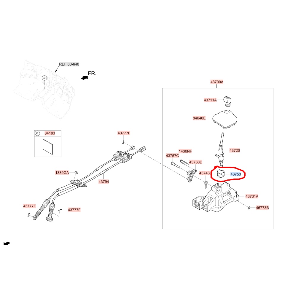 Vòng đệm/Bạc nhựa cần đi số xe HYUNDAI/KIA: GRAND I10, FORTE, ELANTRA, RIO, - Mã hàng: 437530U100