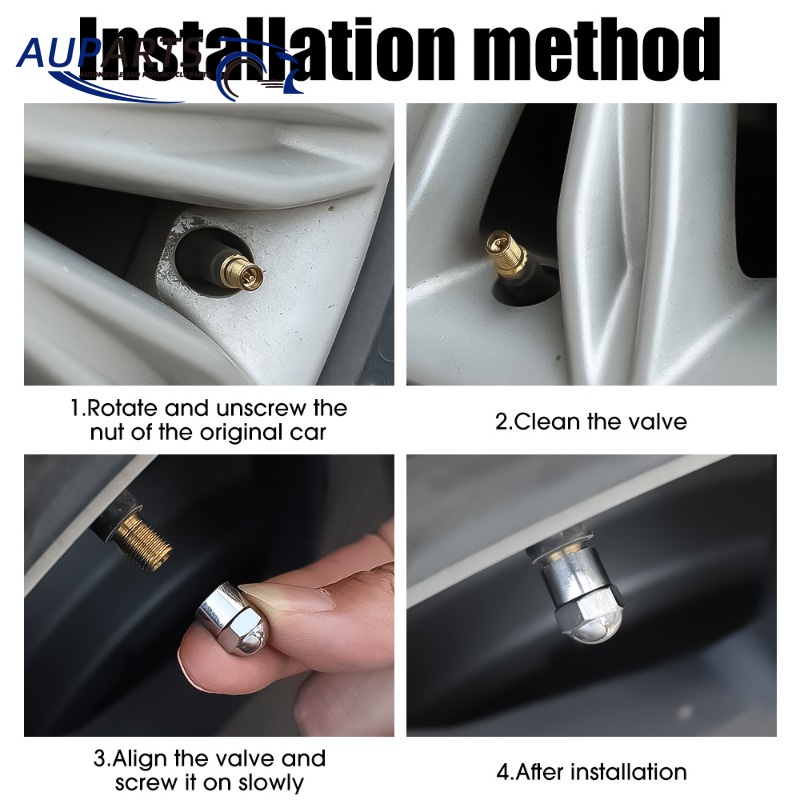 Bộ 10 Nắp Van Bánh Xe Hơi / Xe Máy Đầu Tròn Mạ Crom Bằng Nhựa Chất Lượng Cao