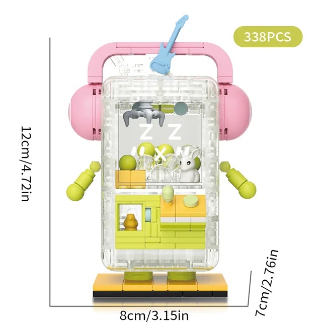 MINI PARTICLES 2096-2099 CLAW MACHINE CROSS-DRESSING SERIES DESKTOP DECORATION ASSEMBLING BUILDING BLOCKS BUILDING BLOCK MAINAN KIDS TOYS LEGO BRICKS TOY DIY LEGO FLOWER GAME PERIPHERAL DOLL TOYS GIFTS