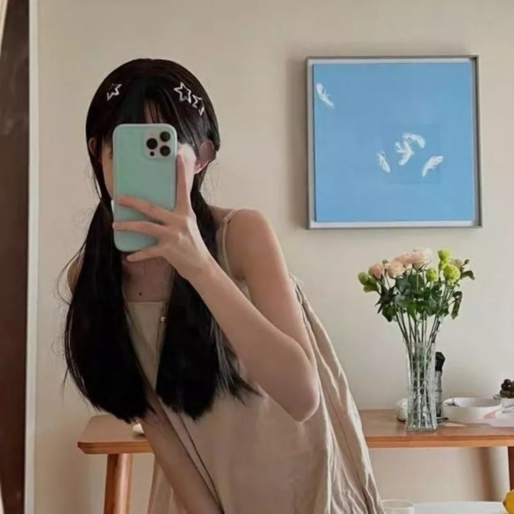 PVN59701 Tóc Ngôi Sao Năm Cánh Bằng Kim Loại Màu Bạc Mát Mẻ Dễ Phối Đồ Dành Cho Bạn Gái