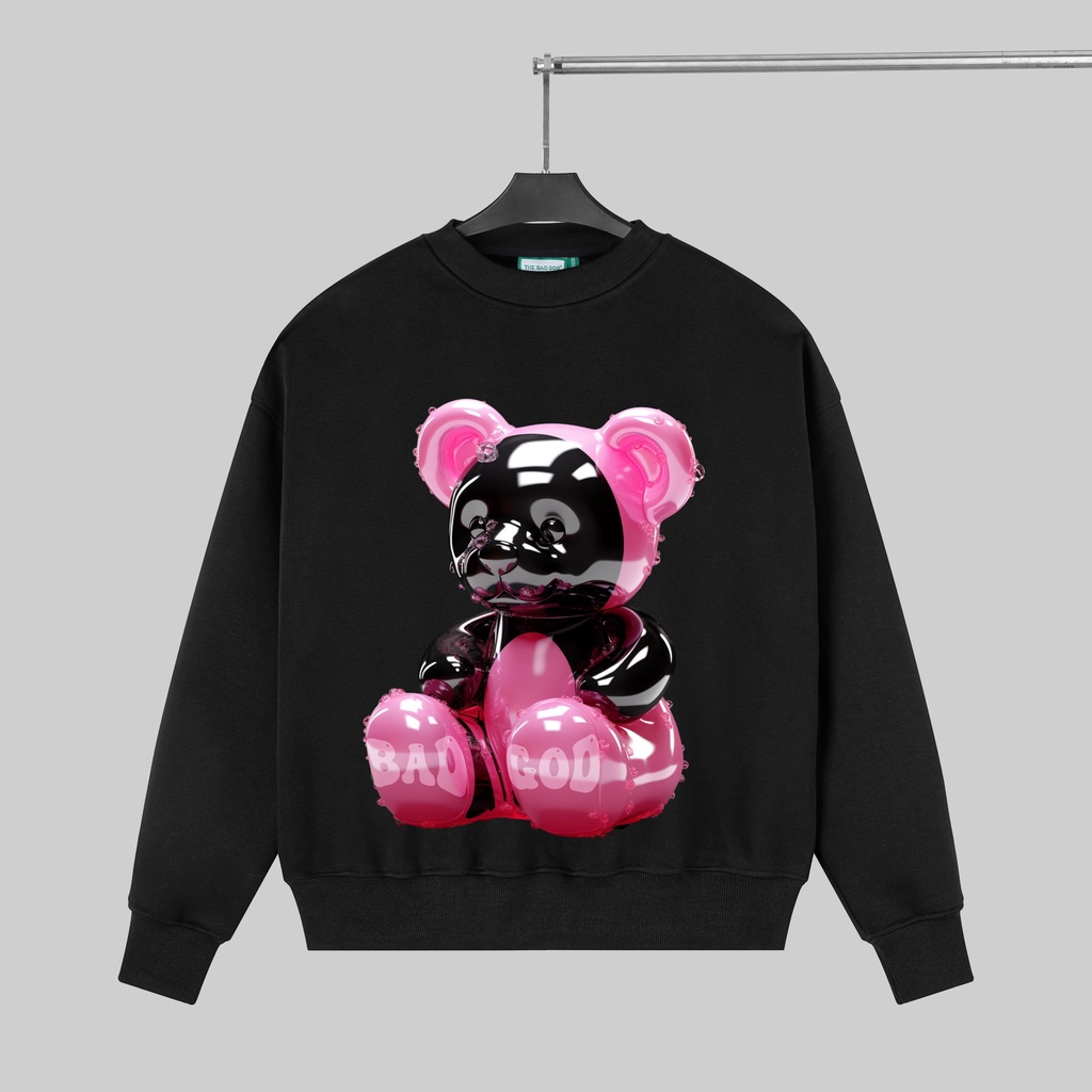 Áo sweater The Bad God Pink Bear